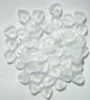 50 9mm Transparent Matte Crystal Leaf Beads